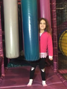 girl with punching bags